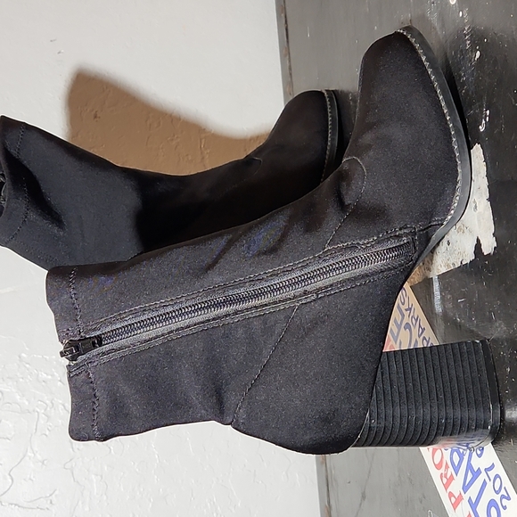 HIGH LIGHTS Fabric Sock Bootie 7M Black - Picture 5 of 14